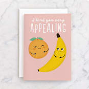 "Peel the love" - Single Greeting Cards in Carnation by Annie Holmquist - Front