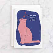 "Smitten for you" - Single Greeting Cards in Sapphire by Inkblot Design - Front
