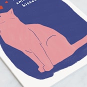 "Smitten for you" - Single Greeting Cards in Sapphire by Inkblot Design - Close-Up