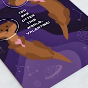 "Otter Space" - Single Greeting Cards in Galaxy by Megan Cash - Close-Up