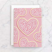 "Sugar Cookie" - Single Greeting Cards in Peony by Ashley Presutti Beasley - Front