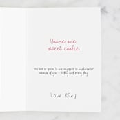 "Sugar Cookie" - Single Greeting Cards in Peony by Ashley Presutti Beasley - Customizable Interior Example
