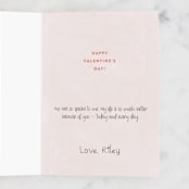 "All the hugs and kisses" - Single Greeting Cards in Pearl by Pixel and Hank - Customizable Interior Example