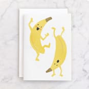 "Bananas" - Single Greeting Cards in Banana by Jessie Steury - Front