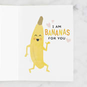 "Bananas" - Single Greeting Cards in Banana by Jessie Steury - Interior