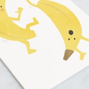 "Bananas" - Single Greeting Cards in Banana by Jessie Steury - Close-Up