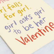 "Girl Meets Girl" - Single Greeting Cards in Daisy by Inkblot Design - Close-Up