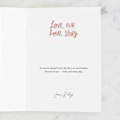"Real Love Story" - Single Greeting Cards in Blush by Inkblot Design - Customizable Interior Example