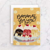 "Let's Never Split" - Single Greeting Cards in Honey by Lauren Jinhee - Front