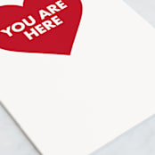 "You are Here" - Single Greeting Cards in Powder by mo kelley - Close-Up