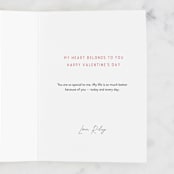 "Library Card" - Single Greeting Cards in Blush by Alexandra Cohn - Customizable Interior Example