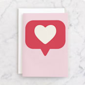"All the Likes" - Single Greeting Cards in Blush by Alexandra Cohn - Front