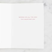 "All the Likes" - Single Greeting Cards in Blush by Alexandra Cohn - Interior