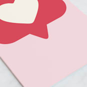 "All the Likes" - Single Greeting Cards in Blush by Alexandra Cohn - Close-Up