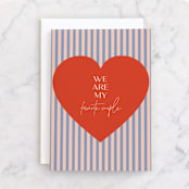 "Fancy" - Single Greeting Cards in Scarlet by Nazia Hyder - Front