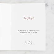 "Fancy" - Single Greeting Cards in Scarlet by Nazia Hyder - Customizable Interior Example