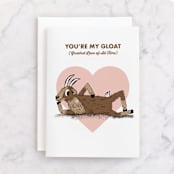 "My Gloat" - Single Greeting Cards in Wood by mo kelley - Front