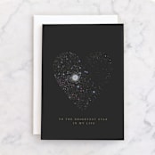 "Brightest Star" - Single Greeting Cards in Midnight by Anna Joseph - Front