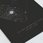 "Brightest Star" - Single Greeting Cards in Midnight by Anna Joseph - Close-Up