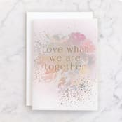 "floral" - Single Greeting Cards in Rose by Lori Wemple - Front