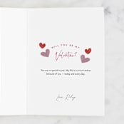 "Valentine Gift Shop" - Single Greeting Cards in Azalea by Becky Nimoy - Customizable Interior Example