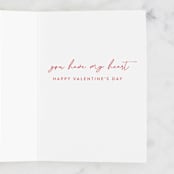 "xo heart" - Single Greeting Cards in Rose by Rebecca Durflinger - Interior