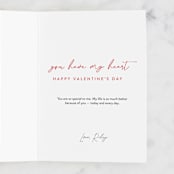 "xo heart" - Single Greeting Cards in Rose by Rebecca Durflinger - Customizable Interior Example