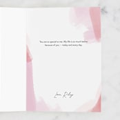 "Valentine's Day script" - Single Greeting Cards in Rose by Rebecca Durflinger - Customizable Interior Example