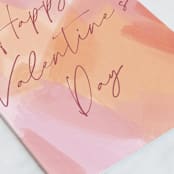 "Valentine's Day script" - Single Greeting Cards in Rose by Rebecca Durflinger - Close-Up