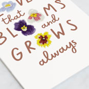 "Bloom And Grow" - Single Greeting Cards in Bouquet by Baumbirdy - Close-Up