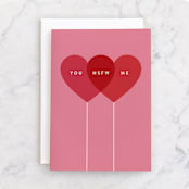 "NSFW Lollipops" - Single Greeting Cards in Hearts by Maria Alou - Front