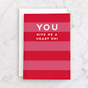 "what's up" - Single Greeting Cards in Scarlet by Susan Brown - Front