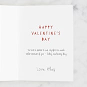"I Quilly Like You" - Single Greeting Cards in Cream by Starry Lane Studio - Customizable Interior Example