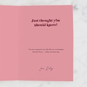 "Ridiculously Good Looking" - Single Greeting Cards in Merlot by Rachael Pietsch - Customizable Interior Example