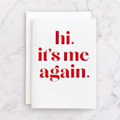 "Me Again" - Single Greeting Cards in Holly by Robert and Stella - Front