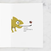 "Chameleon" - Single Greeting Cards in Truffle by Teju Reval - Interior