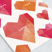 "Lots of Love" - Single Greeting Cards in Pearl by Robert and Stella - Close-Up