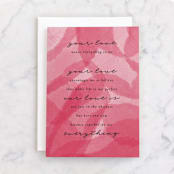 "Love Is Everything" - Single Greeting Cards in Watermelon by Courtney Crane - Front
