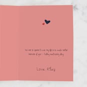 "Cool Hearts" - Single Greeting Cards in Blush by JeAnna Casper - Customizable Interior Example