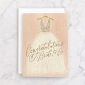 "Bride To Be" - Single Greeting Cards in Blush by Julie Murray - Front