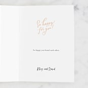 "Bride To Be" - Single Greeting Cards in Blush by Julie Murray - Customizable Interior Example