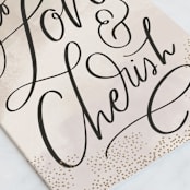 "To Love & Cherish" - Single Greeting Cards in Mist by Alethea and Ruth - Close-Up