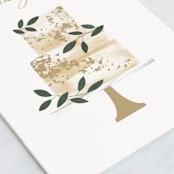 "Newlyweds Cake" - Single Greeting Cards in Eggshell by Kelly Williams - Close-Up
