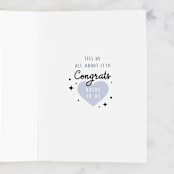 "Love Story" - Single Greeting Cards in Lavender by Cindy Chu - Interior