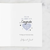 "Love Story" - Single Greeting Cards in Lavender by Cindy Chu - Customizable Interior Example