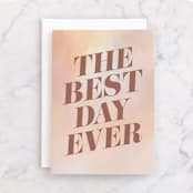 "Blush" - Single Greeting Cards in Blush by Olivia Kanaley Inman - Front