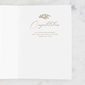 "Here Comes the Bride" - Single Greeting Cards in Blush by Paper Sun Studio - Interior