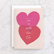 "two are better" - Single Greeting Cards in Cupcake by Design Lotus - Front