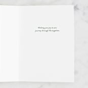 "Jumping The Broom" - Single Greeting Cards in Rosebud by Marabou Design - Interior