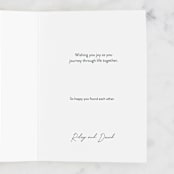 "Jumping The Broom" - Single Greeting Cards in Rosebud by Marabou Design - Customizable Interior Example